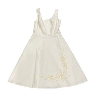 White House Black Market cream cocktail party wedding guest dress
